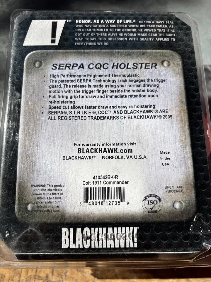 BLACKHAWK SERPA CQC Holster, Size 42, RH, Matte Black (410542BK-R) - Image 2 of 3