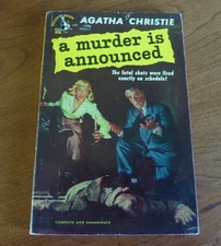 A MURDER IS ANNOUNCED   1951   AGATHA CHRISTIE    ESTEEMED AUTHOR DOES IT AGAIN