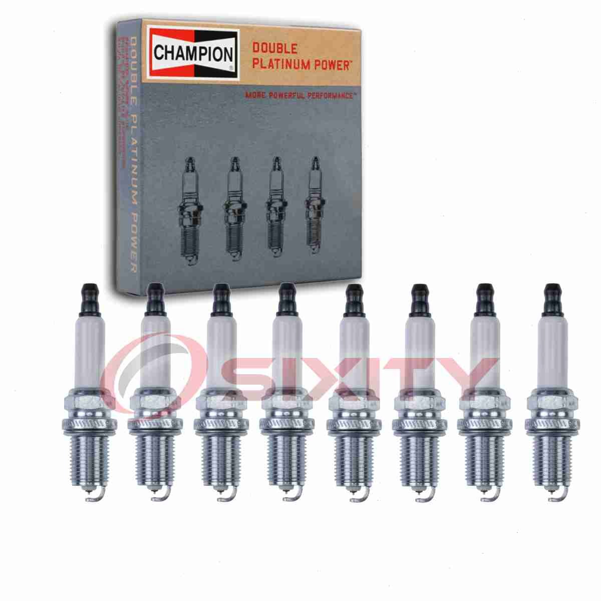8 pc Champion Double Platinum Spark Plugs for 1990-1992 Chevrolet Corvette fw