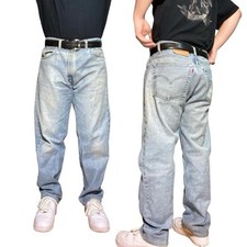 Vtg 90’s Levi’s 505 Jeans Mens 38x30 Faded Blue Straight Leg Made in USA