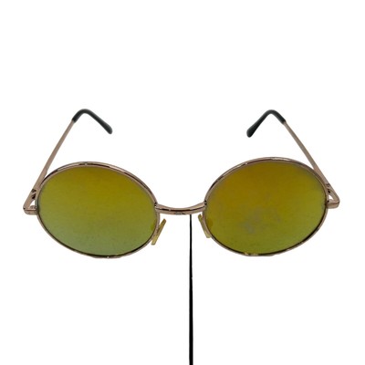 Vtg Mirrored Round Glasses Fashion 80 s John Lennon Punk Gradient Steampunk