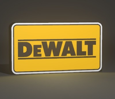 DEWALT LOGO LED SIGN LIGHT BOX LARGE IN SIZE 13'' VERY BRIGHT TRUSTED SELLER