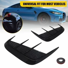 Gloss Black Rear Bumper Sport Side Wing Member Vent Cover Trim Accessories