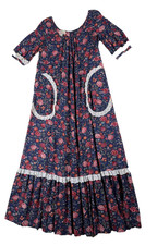Vintage Liberty House Hiida Hawaii Dress Womens Small Floral Muumuu Maxi Aloha