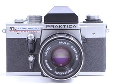 Praktica RTL Astro/Micro Convertible Film Camera Pentacon 50mm f1.8 Lens M42
