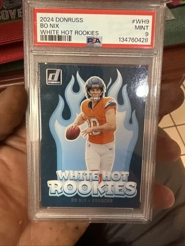 Bo Nix White Hot Rookie Psa9