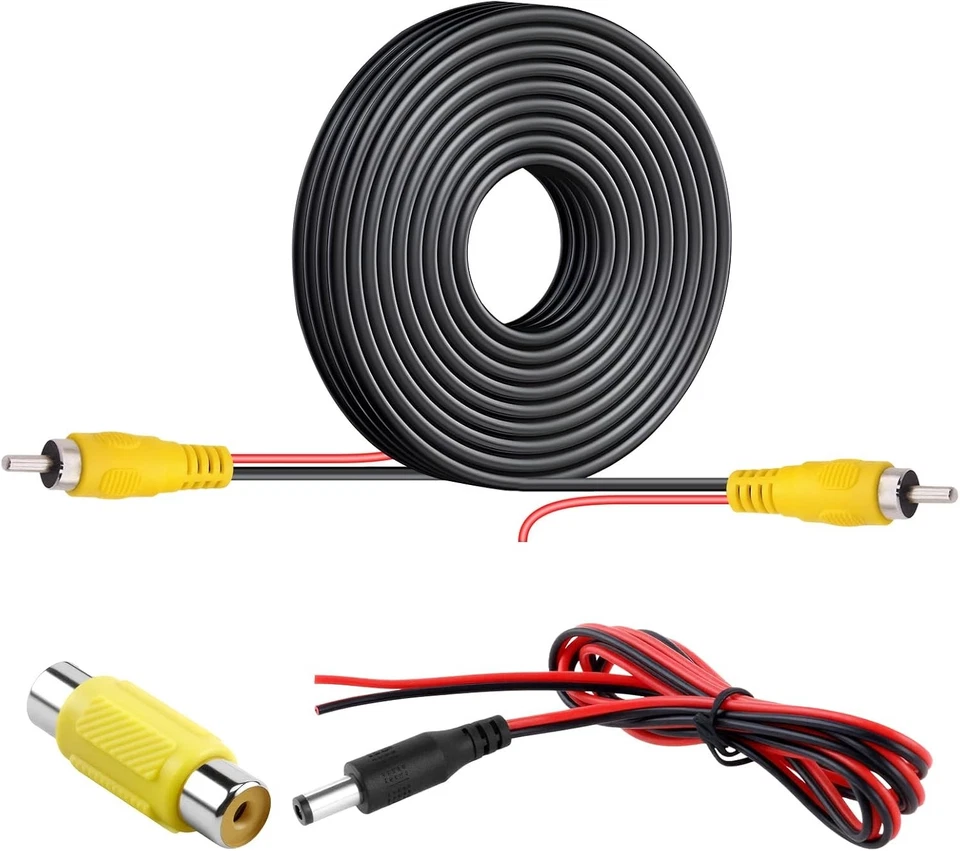 Câble RCA 10m Caméra Recul Double Blindage Connecteurs Nickelés Pioneer - Photo 3/4