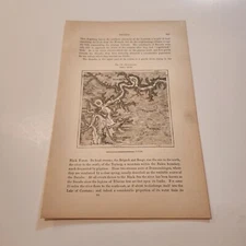 Map Of Blaubeuren Germany c. 1883 Engraving (283)