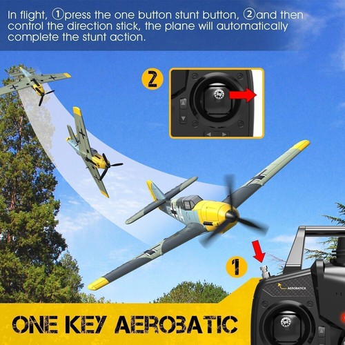 BF109 Fighter 2.4G 4CH RC Airplane Remote Control Plane 6Axis Gyro Aerobatic RTF - Picture 3 of 15