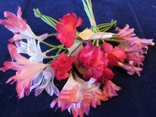 Vtg Millinery Flower Collection Pink Rose 1-1 1/2" w/Dangling Blooms Germn H5248