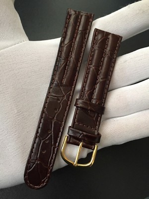 Correa-Strap Uhr PIEL LEGITIMA Chronograph Brown Dunkel 20MM Old Lager 1970 ''