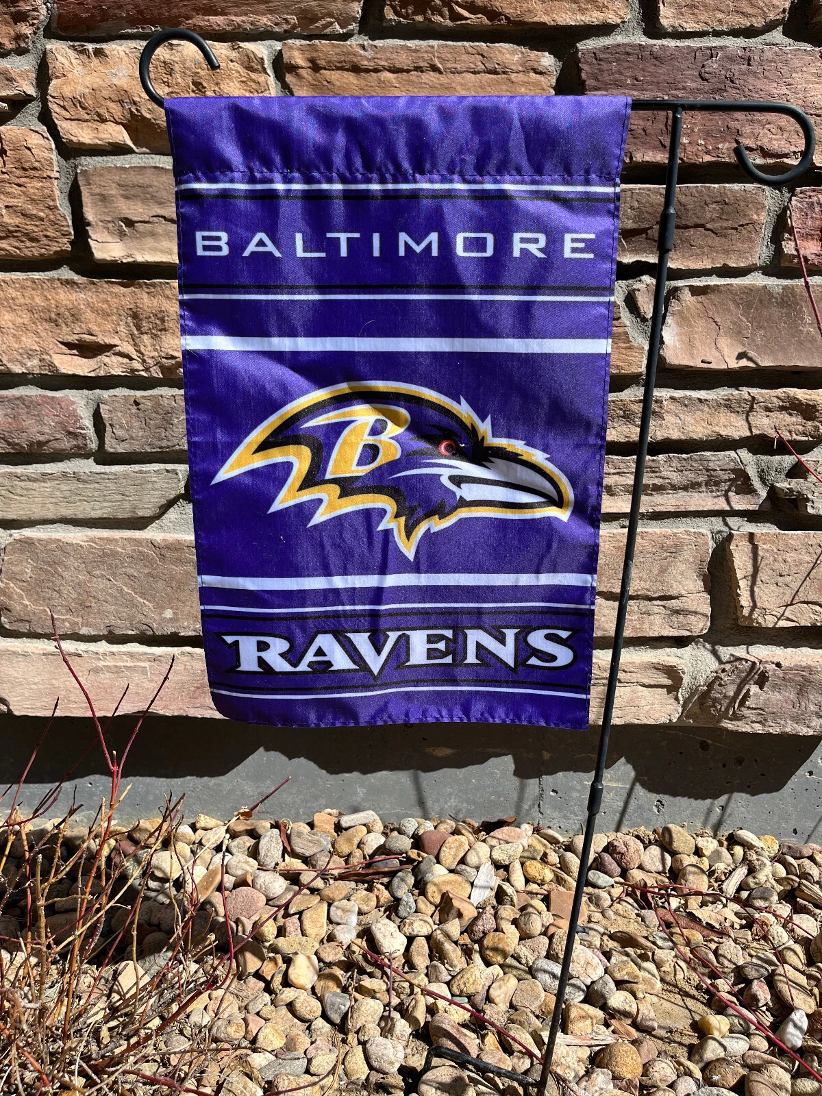 Baltimore Ravens Double Sided Garden Flag 12 x 18