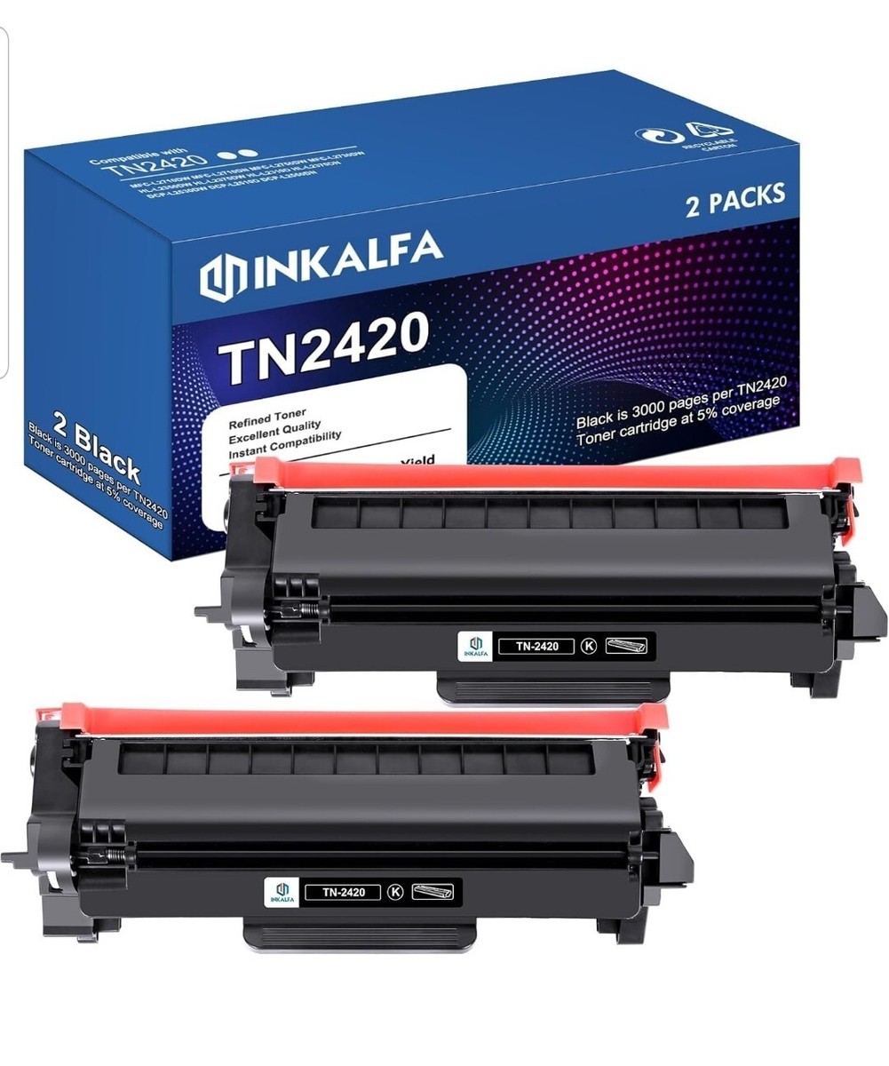 Toner Generico Per L2750DW 2370 Toner Compatibile Brother TN-2420 / TN-2410 - Per Stampanti Serie L2530DW, L2710DW, L2730DW, MFC-2370 Toner Tn2410 Tn2420 Brother - Foto 3