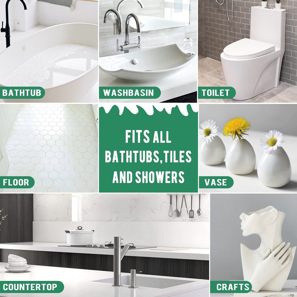 Tub And Tile Refinishing Kit Diy Bathtub Repair White Odorless Pefect