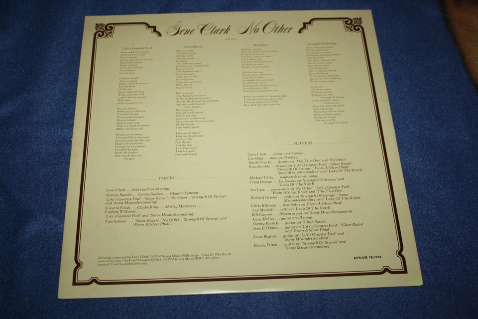 GENE CLARK-NO OTHER-RARE EX US WHITE LABEL PROMO - Image 4 of 4