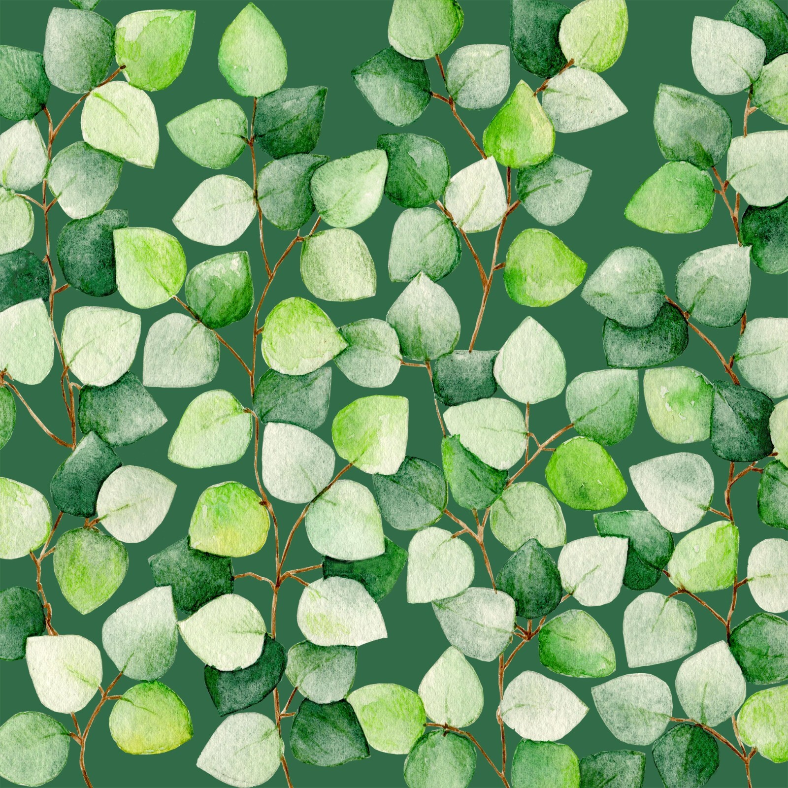 4 x Paper Napkins/33cm/3Ply/Decoupage/Assorted Leaves in Greens