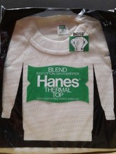 Boys' Hanes Thermal Underwear/Long Johns Top Cotton/Poly Blend S: Youth S 6/8