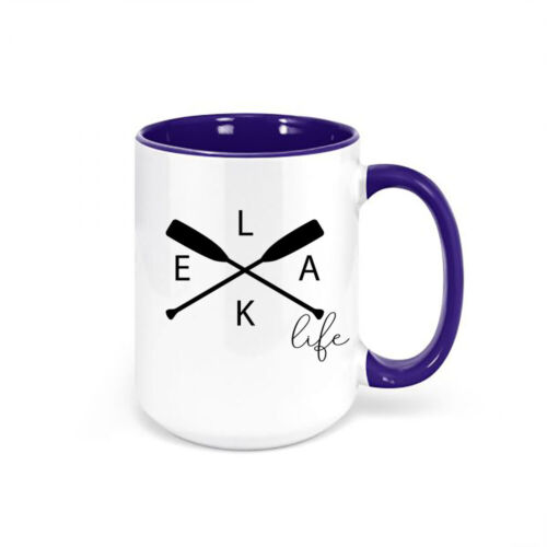 BOATING AND FISHING COFFEE MUG, LAKE LIFE, Vacation, Water Sports, Summertime - Foto 10 di 12