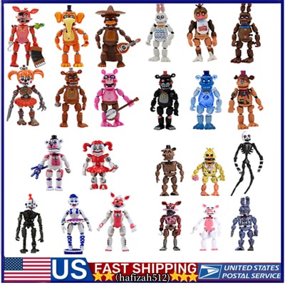 5/6pcs FNAF FIVE NIGHTS AT FREDDY'S NIGHTMARE clown  Articulated  Figures Toys