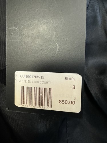 The Kooples schwarze Lammfell-Bikerjacke Damen Größe 3 neu mit Etikett - Bild 5 von 6