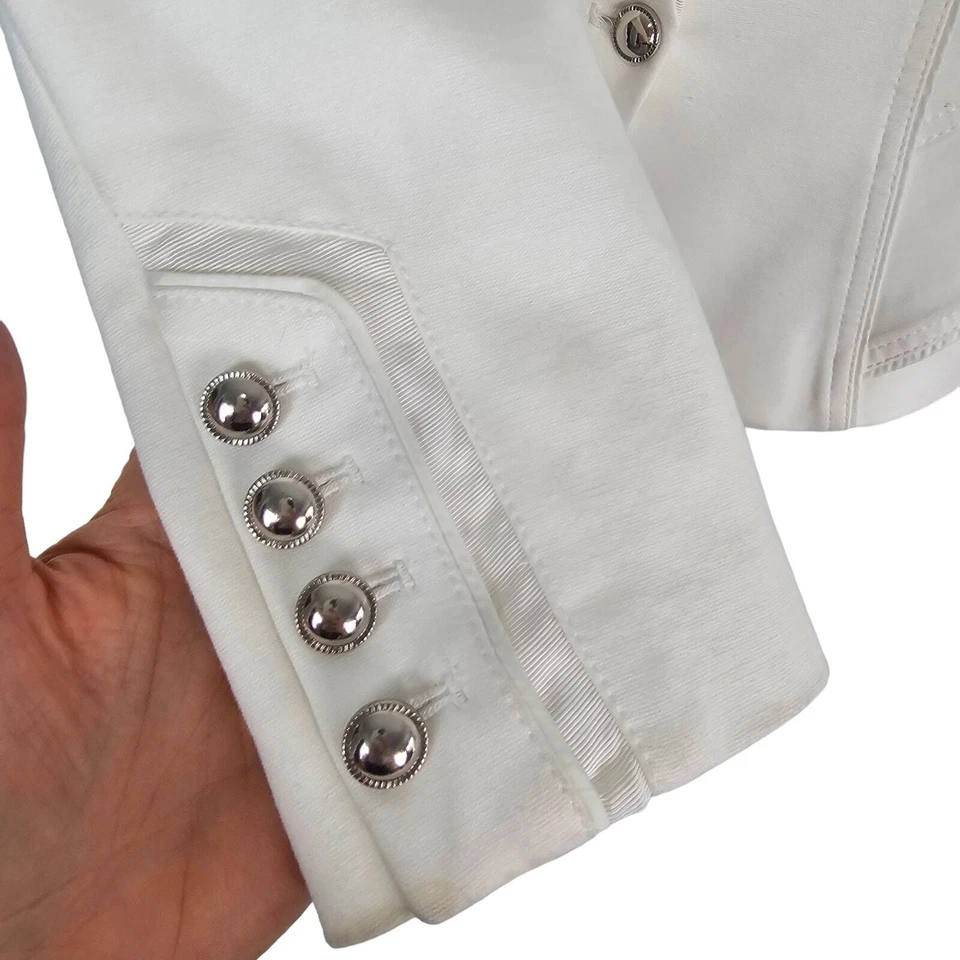 White House Black Market Blazer Cropped Blazer Women 2 Ivory Blazer Jacket Women - Image 4 of 4