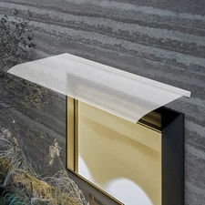 120*50cm Clear Curved Awning Canopy Roof Rain Snow Protection Canopy Low Noise