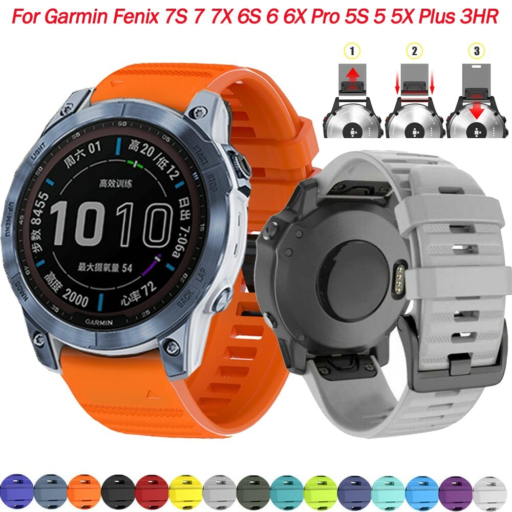 Silikon Quick Fit Armband Für Garmin Fenix 7S 7X 6X Pro 5X