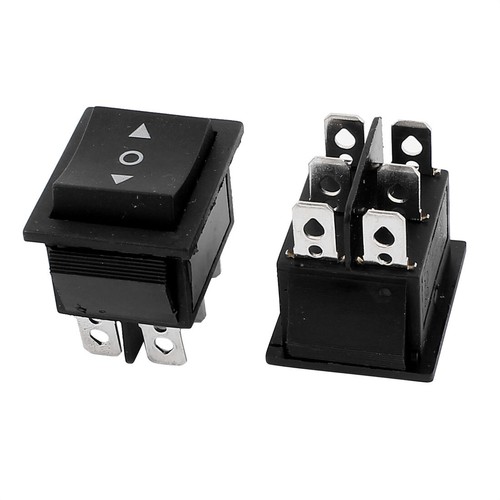 5 Pcs AC 16A/250V 20A/125V 6 Pin DPDT 3 Position Snap in Boat Rocker ...