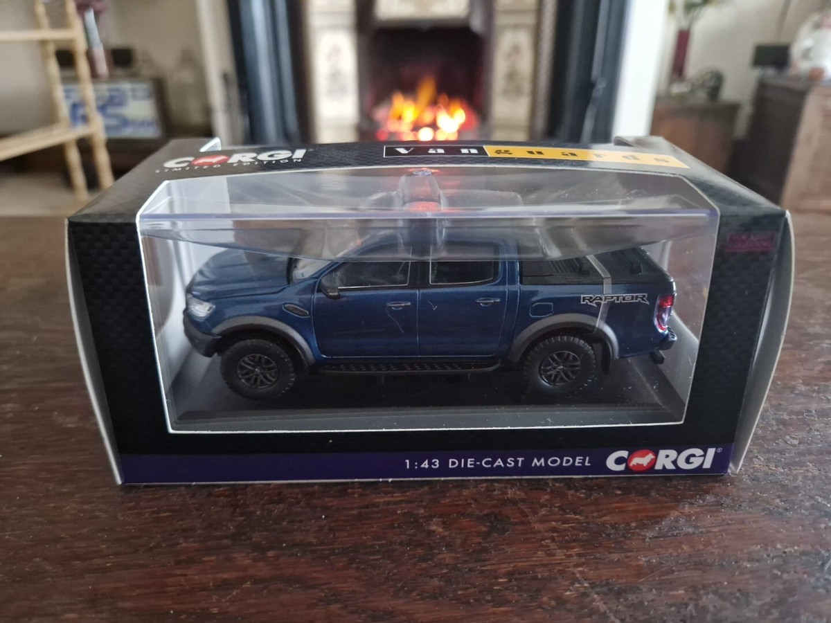 Miniature Corgi Vanguards 1/43 - Ford Ranger Raptor - Bleu Performance - Métal