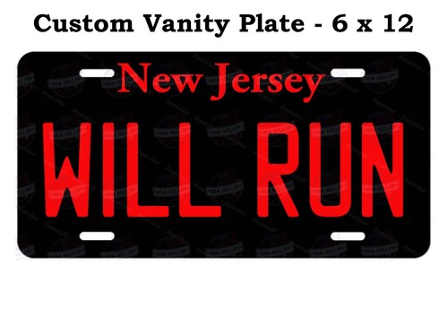 Will Run Any State Blk/Red Personalized LICENSE PLATE TAG Auto ATV Motorcycle - Picture 3 of 10