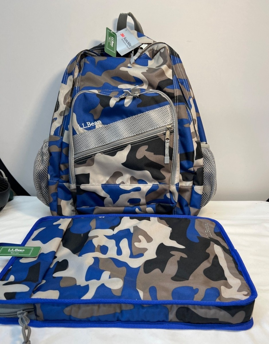 Kids Camo Backpack Laptop Sleeve Set With Reflective Details