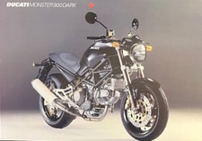 1999 Ducati Monter 900 Dark double-sided sales brochure-literature NEW French
