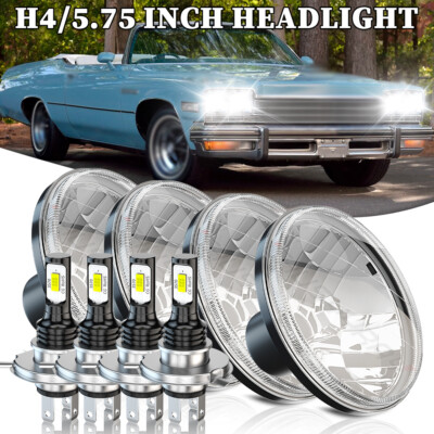4PCS 5-3/4'' 5.75'' inch LED Headlight Hi-Lo Beam For Toyota Pickup 1975- 1978