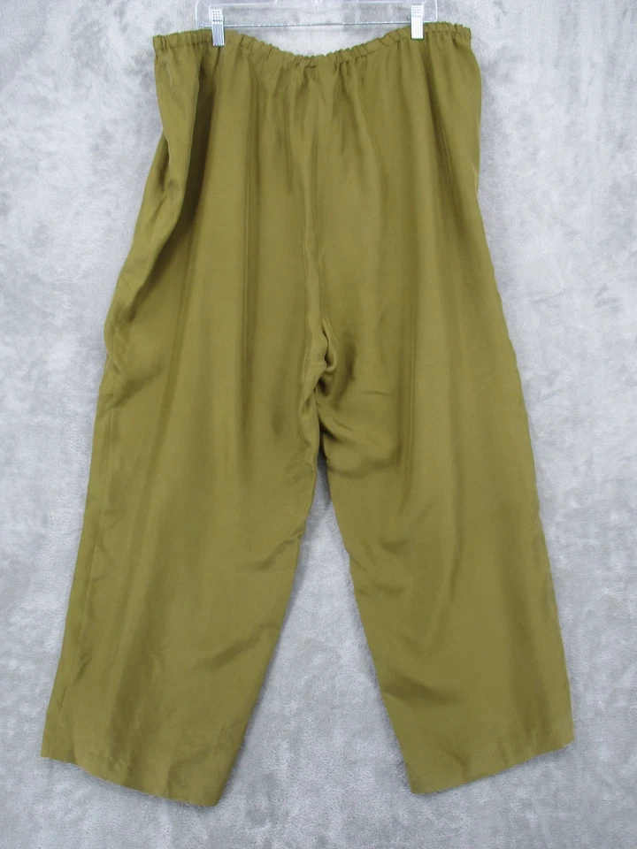 Pantalones Sutton Studio 2X Seda Pierna Ancha Lagenlook Minimalista Boho Ligeros Nuevos Foto 2 de 4