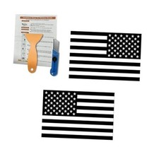 2PCS American Flag Rear Window Sticker Decals, Matte Vinyl Car Back 21 13IN