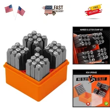 37-Piece Number and Letter Stamp Set 1/4 6mm A-Z & 0-9 + Stars Punch Perfect ...