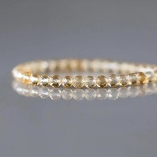 3mm Natural AAA Citrine Beads Faceted 4" Raw Genuine Gemstone Beads for Jewelry