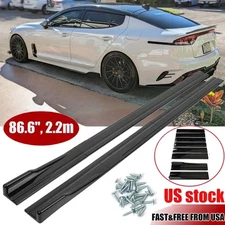 For Kia Stinger 2018-2022 Gloss Black Side Skirts Extension Rocker Panel Lip Kit