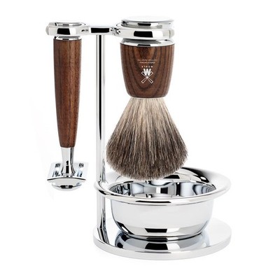 Pure Badger Double Edge Safety Razor Closed Comb Shaving Set