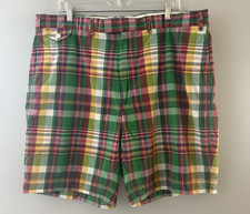 Ralph Lauren Polo Sportswear Plaid Shorts 40 Green Red Patchwork Madras Preppy
