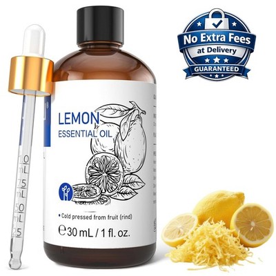 Lemon Essential Oil Cold Pressed from Fruit Rind 1 fl oz (30 mL)