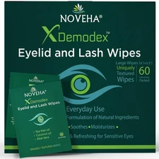 Best Demodex Eyelid & Lash Wipes Box Of 60 Individually Wrapped Extra Strength