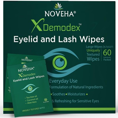 Best Demodex Eyelid & Lash Wipes Box Of 60 Individually Wrapped Extra Strength