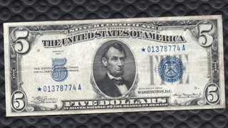 Series Of 1934 United States Five Dollar Silver Certificate Note Star 774
