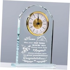 House Warming Gifts New Home - Crystal Clock New Home Clock for House Warming
