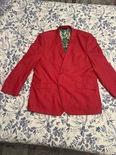 Linea Uomo Red Sports Coat Blazer In 54 Long