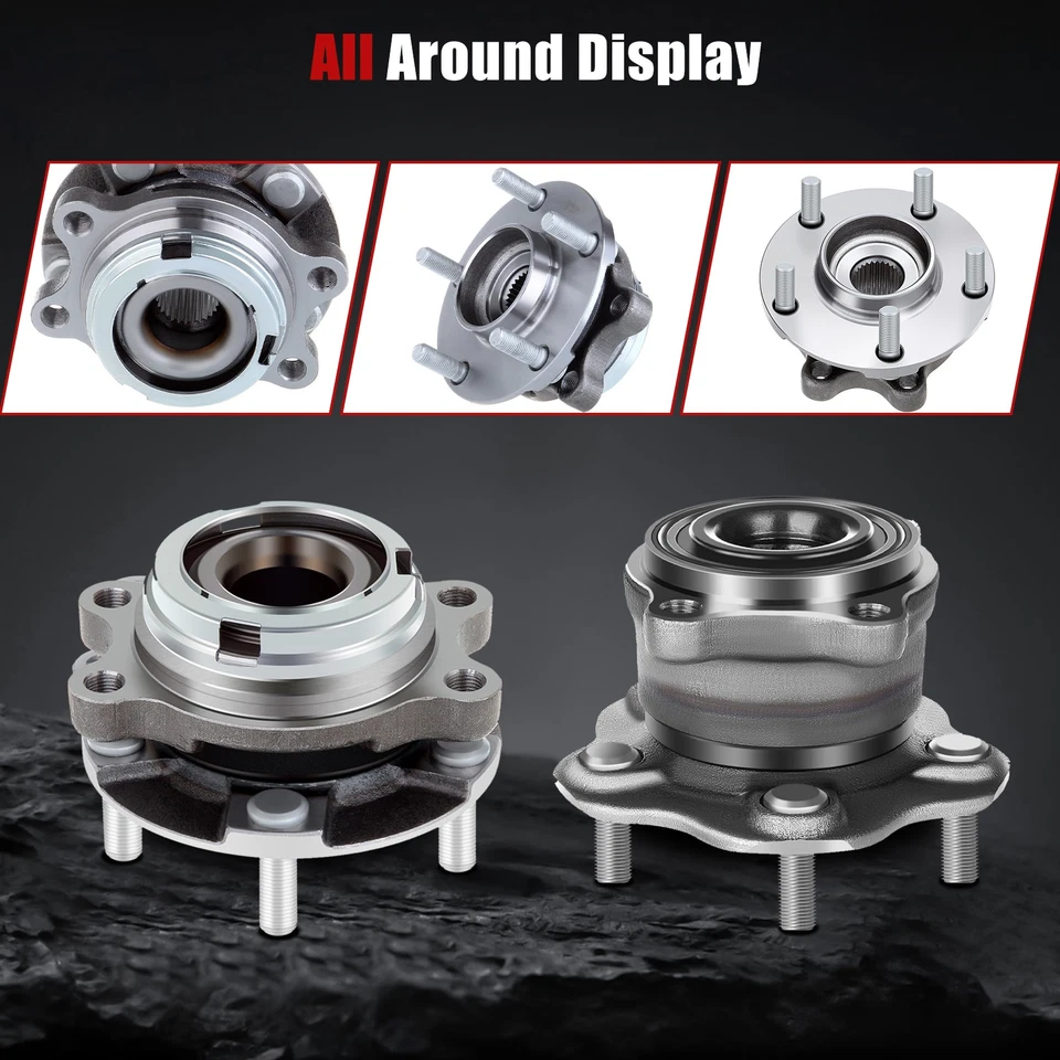 For Infiniti FX35 FX50 2009-2012 AWD Models Only Wheel Hub Bearing Assembly 4pcs - Image 3 of 4