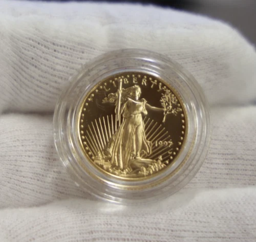1997 W US Proof Gold Eagle $10 oz. 1/4 th oz Gem Original Plastic