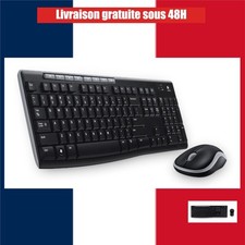 Logitech MK270 Combo Clavier Souris Sans Fil QWERTY Noir Windows