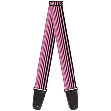Guitar Strap - Stripe Transition Black/Pink ACC NEW